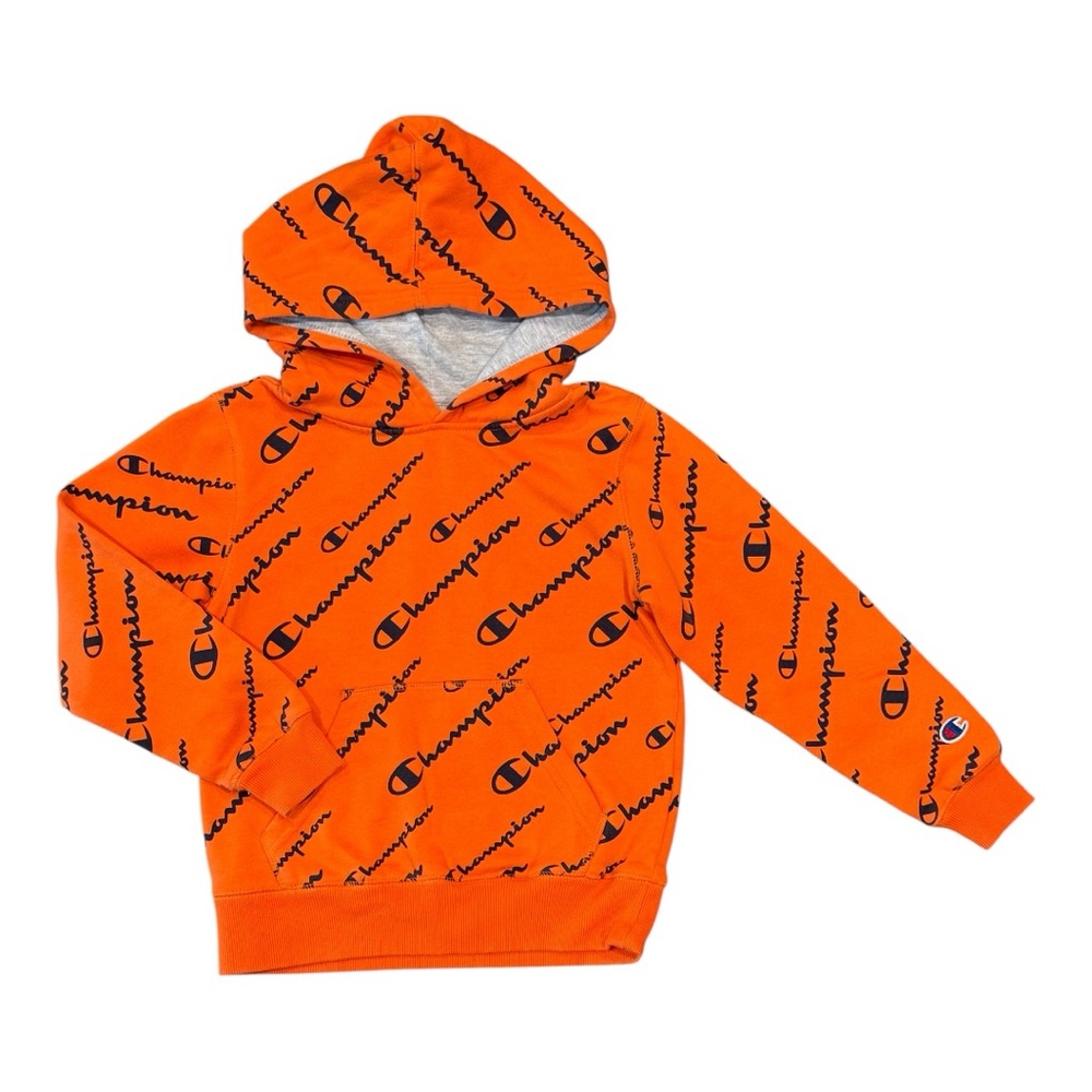 Champion orange hoodie sweatshirt